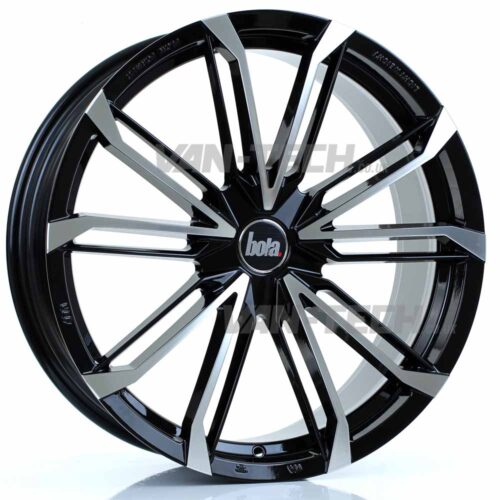 VW T5 T5.1 T6 Bola B23 20" Alloy Wheels Black and Polished