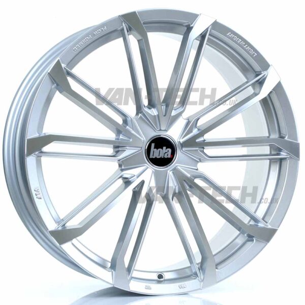 VW T5 T5.1 T6 Bola B23 20" Alloy Wheels Silver and Polished