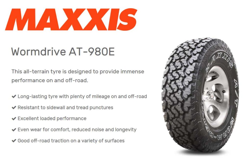 All Terrain Maxxis AT980 225/75 16 Tyres for a Renault Master Van