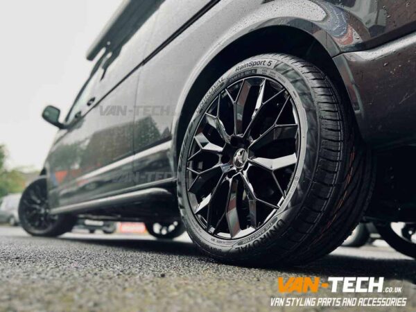 VW T5 T5.1 T6 T6.1 AEZ Leipzig 20" Alloy Wheels Gloss Black