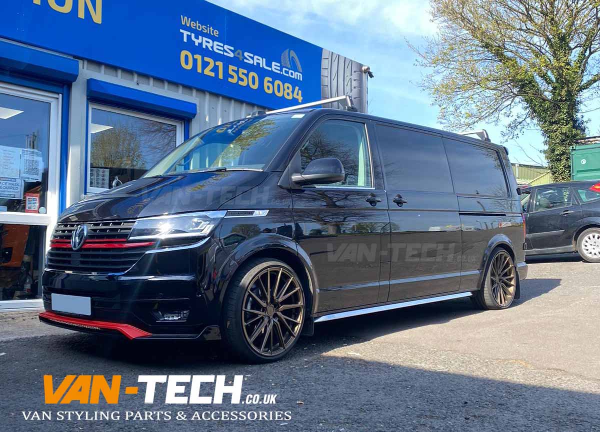 VW Transporter T6.1 Parts Angular Side Bars and Lower Front Spoiler / Splitter