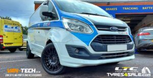 JBW TMS Black 18" Alloy Wheels Ford Transit Van