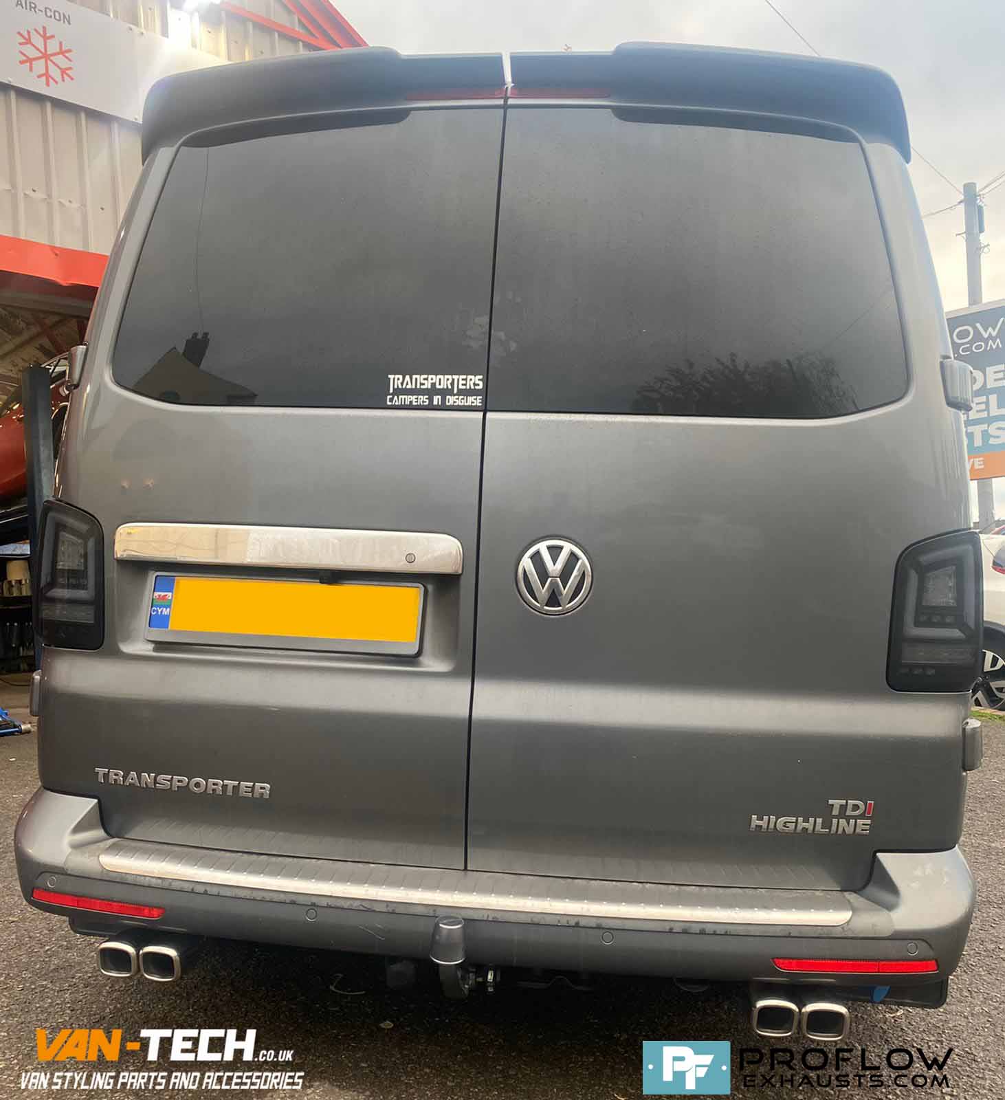 VW Transporter T5 T5.1 Stainless Steel Exhaust Exit