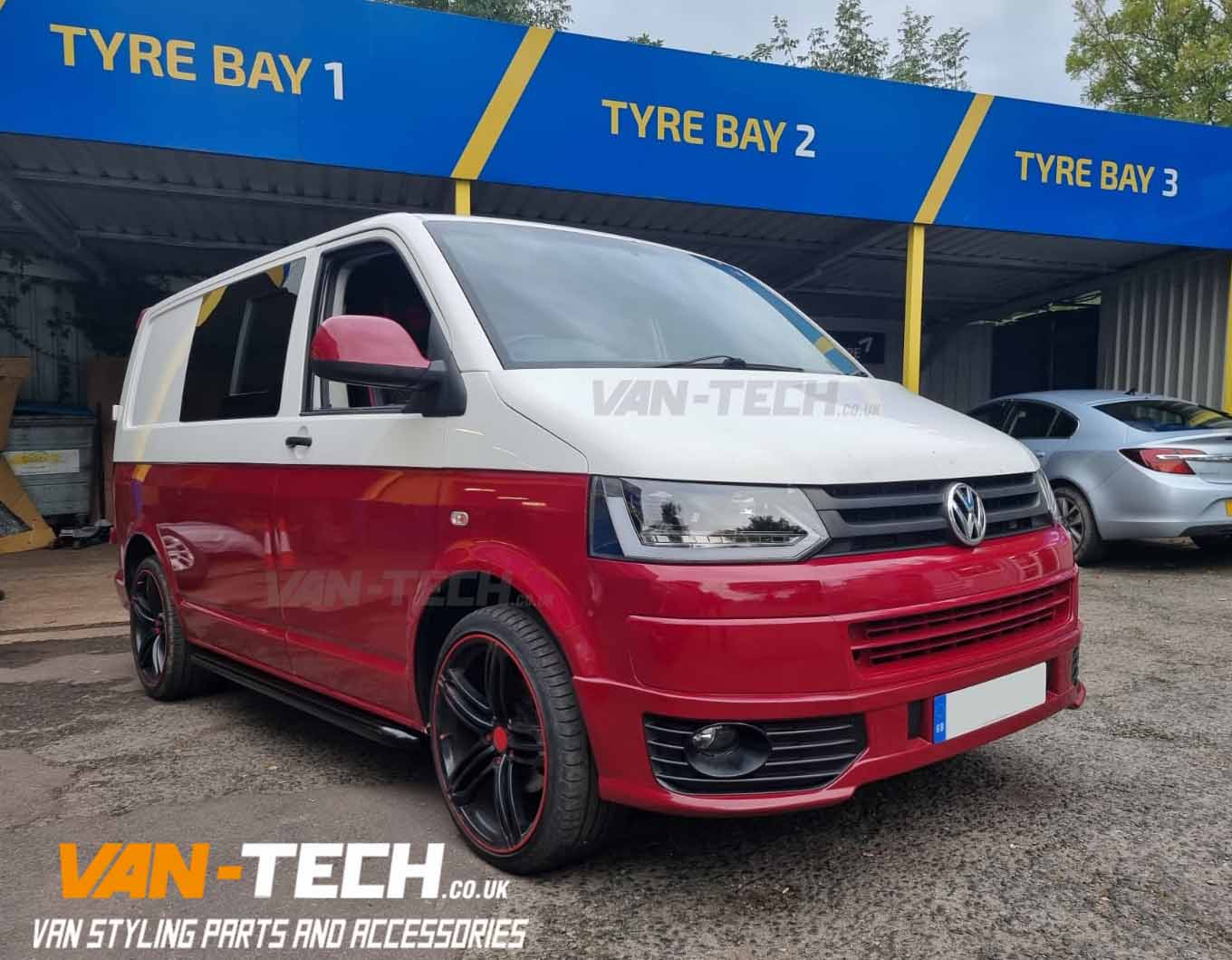 VW Transporter T5.1 Parts and Accessories Lights, Sportline Bumper, Side Bars, Rear Spoiler, Interior Curtain and more