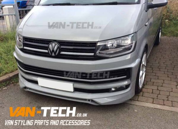 VW Transporter T6 Front Lower Bumper Spoiler with Side Fins