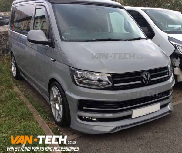 VW Transporter T6 Front Lower Bumper Spoiler with Side Fins