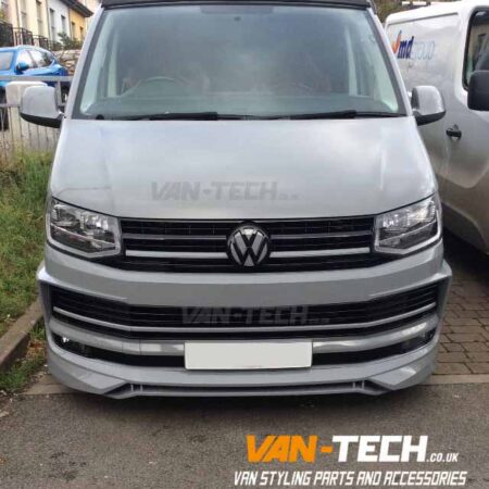 VW Transporter T6 Front Lower Bumper Spoiler with Side Fins