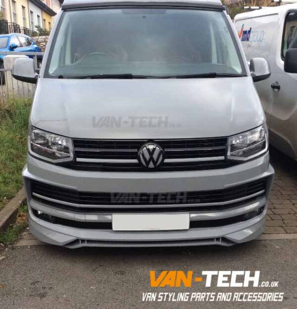 VW Transporter T6 Front Lower Bumper Spoiler with Side Fins