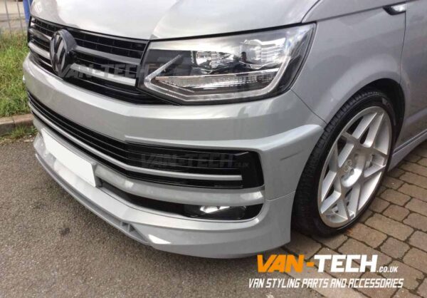 VW Transporter T6 Front Lower Bumper Spoiler with Side Fins