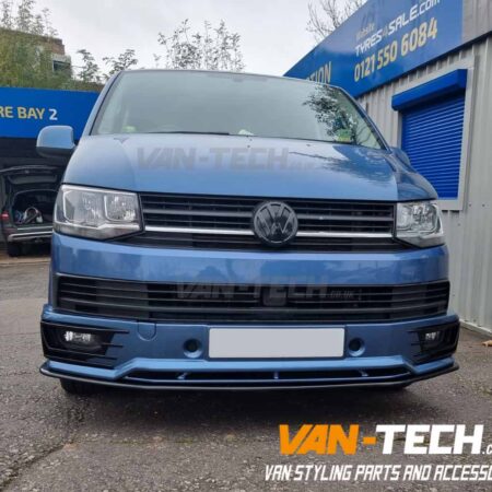 VW Transporter T6 Parts Sportline Bumper, Lower Splitter, Black Sportline Side Bars and Rear Spoiler