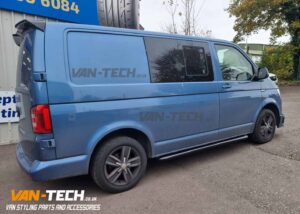 VW Transporter T6 Parts Sportline Bumper, Lower Splitter, Black Sportline Side Bars and Rear Spoiler