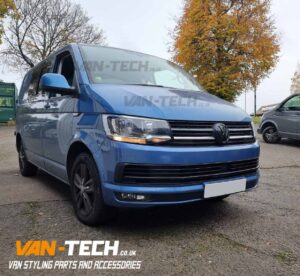 VW Transporter T6 Parts Sportline Bumper, Lower Splitter, Black Sportline Side Bars and Rear Spoiler