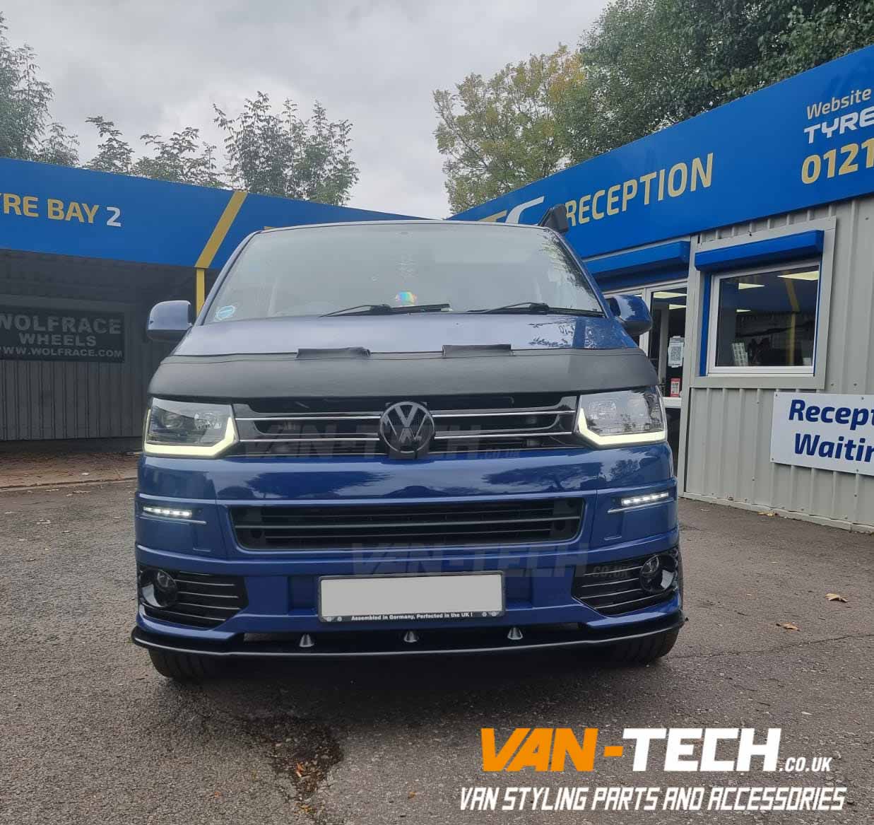 VW Transporter T5 to T5.1 Front End Conversion Kit includes Light Bar Headlights and / Lower Splitter