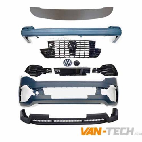 VW T6.1 Startline to Highline Upgrade Pack Barn Door with Badged Grille and V-Line Splitter