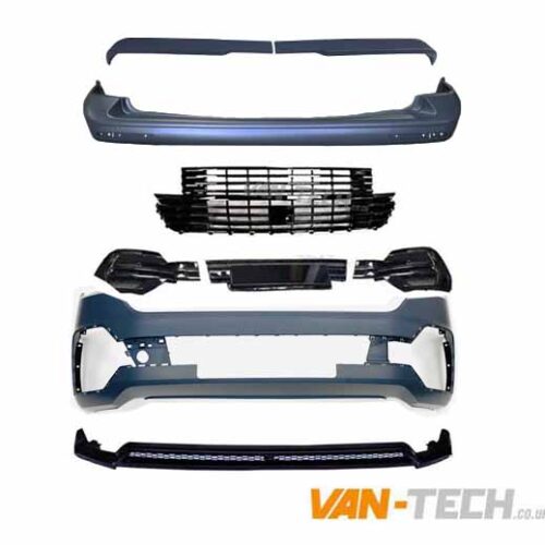 VW T6.1 Startline to Highline Upgrade Pack Barn Door with Badgeless Grille and Splitter