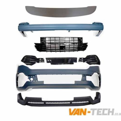 VW T6.1 Startline to Highline Upgrade Pack Tailgate with Badgeless Grille and V-Line Splitter