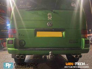 VW T4 Stainless Steel Exhaust Middle and Dual Rear Twin Exit