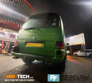 VW T4 Stainless Steel Exhaust Middle and Dual Rear Twin Exit