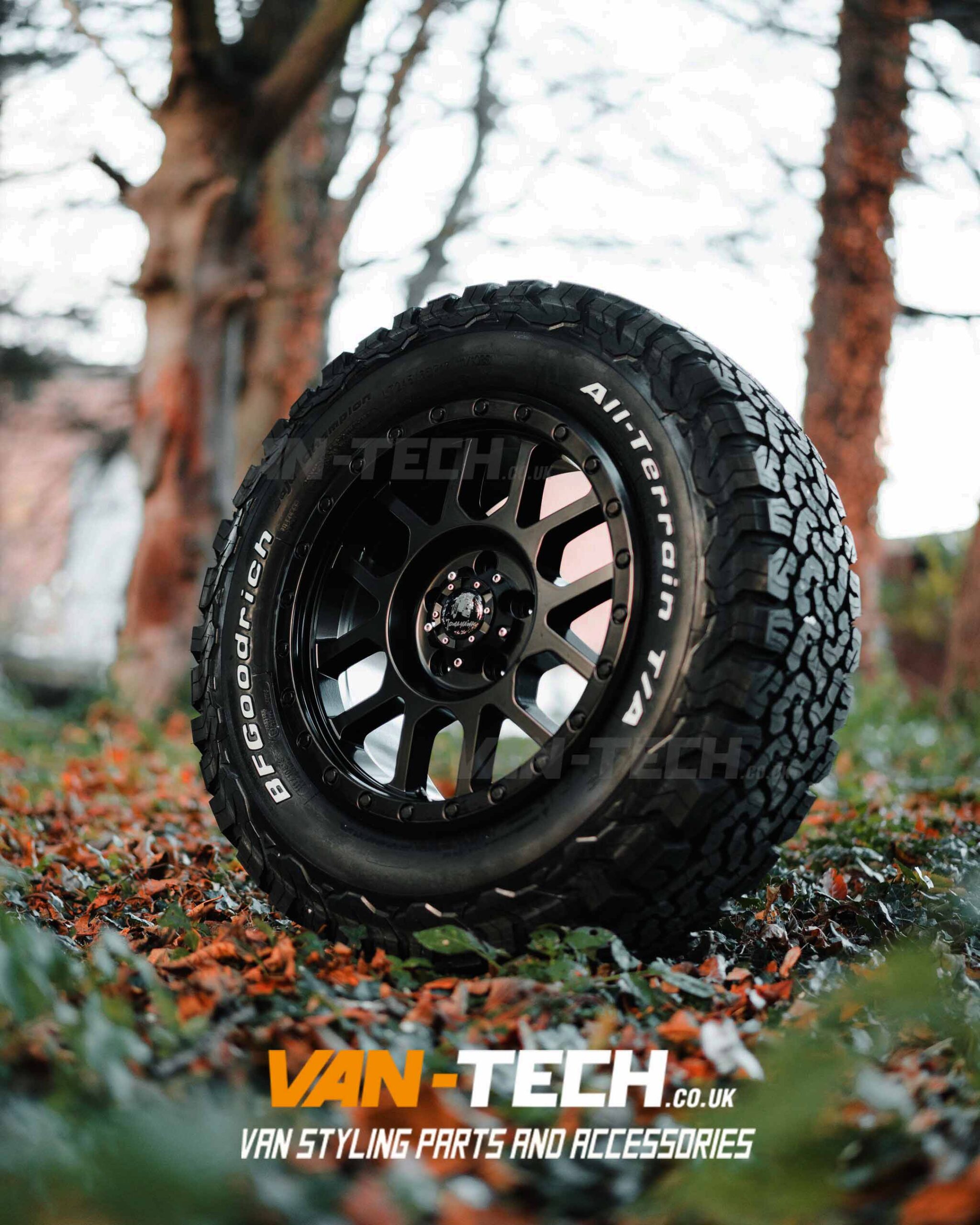 VW Transporter Swamper Alloy Wheel and All Terrain Tyre Packages available at Van-Tech
