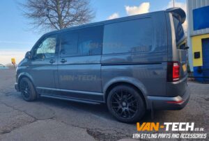 VW Transporter T6 Front End Upgrade Parts - Badged Grille, Side Bars, Middle Inserts, Sportline Bumper and Splitter