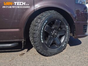 Swamper VW T5 T5.1 Tomahawk Outlaw X 17″ Alloy Wheels Matte Black /w AT Tyres