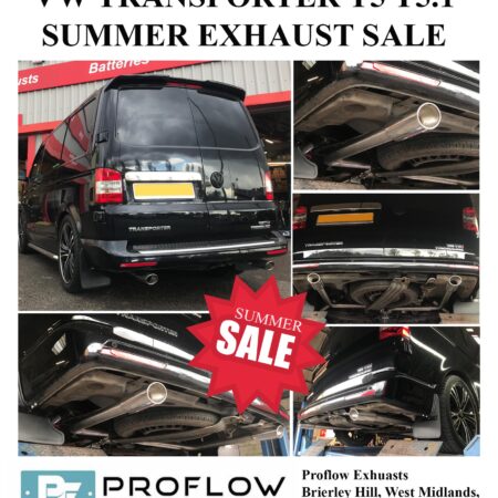 VW Transporter T4 T5 T5.1 T6 T6.1 Stainless Steel Exhaust Summer Sale