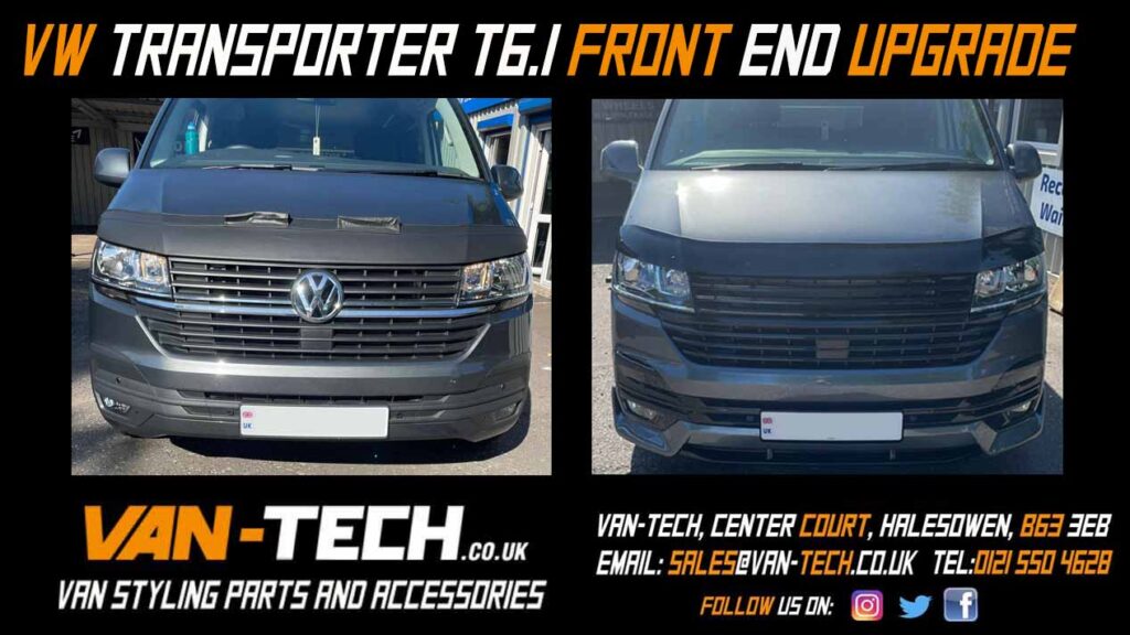 VW Transporter T6 Parts Badgeless Grille, Middle Inserts, Bumper