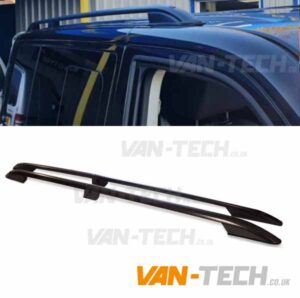 VW Transporter T6.1 Parts and Accessories Black Sportline Style Side Bars, Aluminium Black Roof Rails and Rear Black Transporter Badge