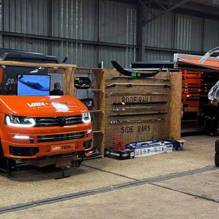 Van-Tech are setting up our Trade stand for a busy Weekend at Busfest