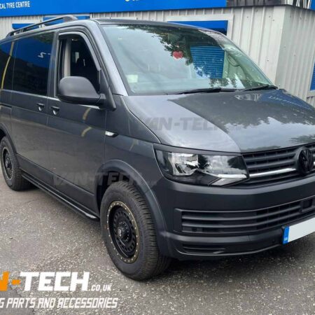 VW Transporter T6 Parts and Accessories Sportline Side Bars, Black Aluminium Roof Rails and Wheel Arch Trims