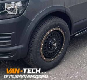 VW Transporter T6 Parts and Accessories Sportline Side Bars, Black Aluminium Roof Rails and Wheel Arch Trims