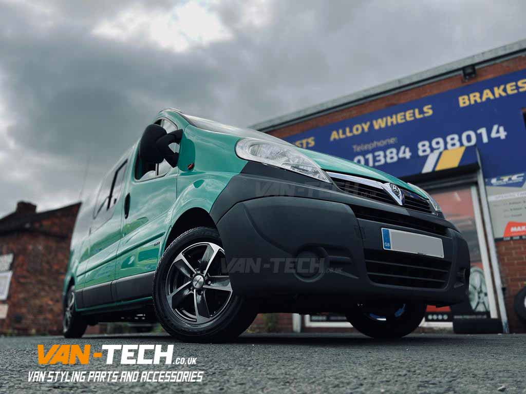 Calibre Freeway 16" Alloy Wheels and Commercial rated Firemax Van Tyres for Vauxhall Vivaro Van