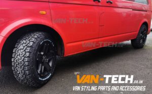 VW Transporter T5 T5.1 Tomahawk Outlaw X 17″ Swamper Alloy Wheels and Tyres