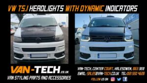 VW Transporter T5.1 Light Bar Headlights Dynamic Indicators 2010-2015 supplied and fitted