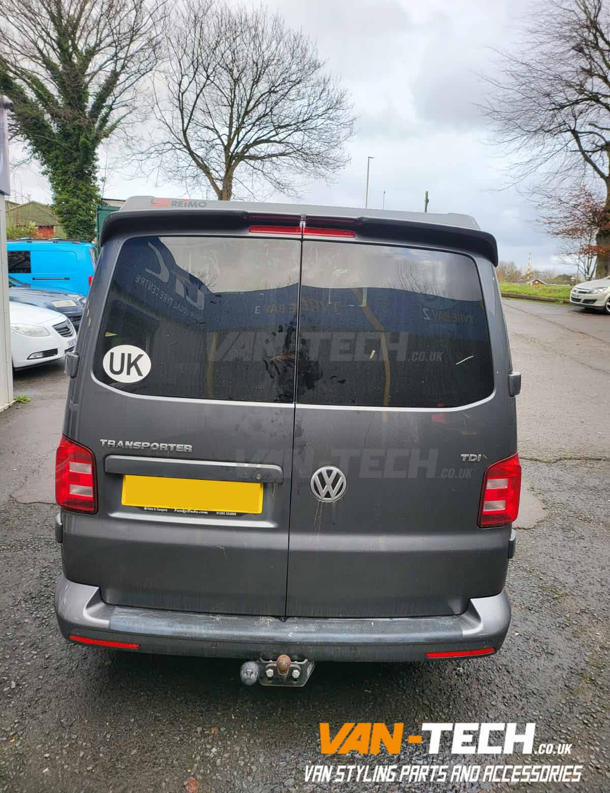 VW Transporter T6 T6.1 Rear Barn Door Spoiler supplied and fitted (1) VanTech