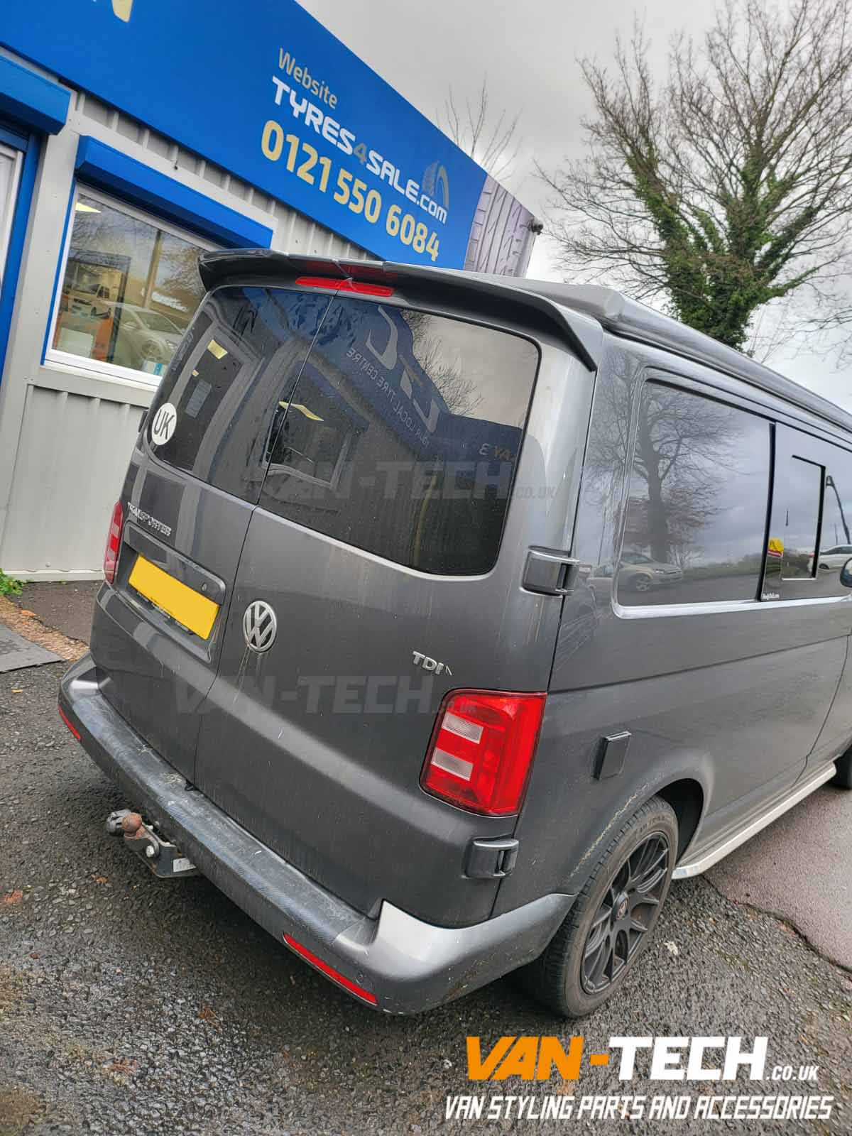 VW Transporter T6 T6.1 Rear Barn Door Spoiler supplied and fitted