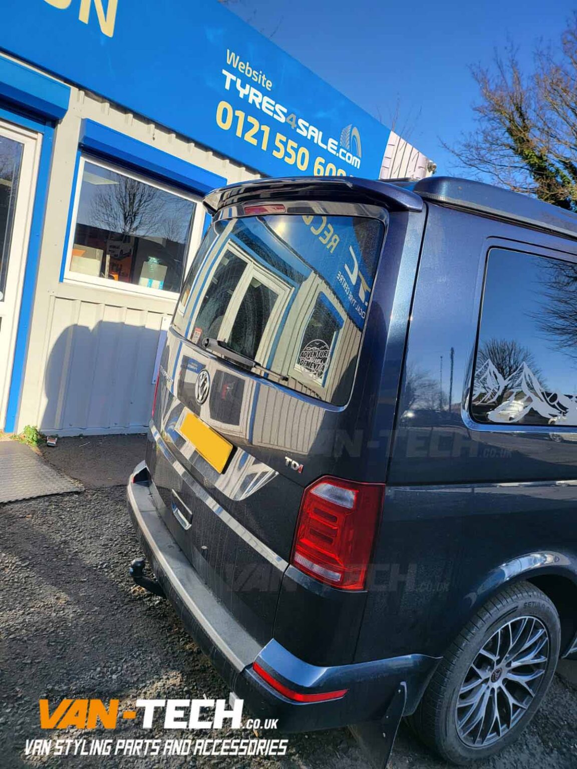 Transporter Rear Spoiler VW Transporter T6 T6.1 Tailgate Rear Sportline Spoiler, painted