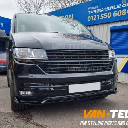 VW Transporter T6.1 Badgeless and Badged Front Grilles Gloss Black