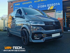 VW Transporter T6.1 Badgeless and Badged Front Grilles Gloss Black