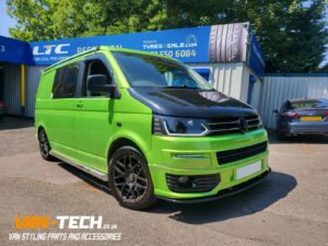 VW Transporter T5.1 Sportline Bumper, Lower Black Splitter and Daytime Running lights and Daytime Running Lights