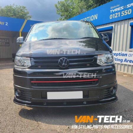 VW Transporter T5.1 Parts and Accessories - Sportline Bumper, Gloss Black Grille, Lower Splitter and Rear Barn Door Spoiler