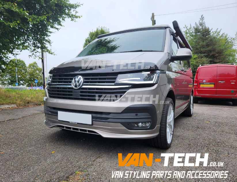 VW Transporter T6.1 LED Light Bar Headlights with Dynamic Indicators Gloss Black