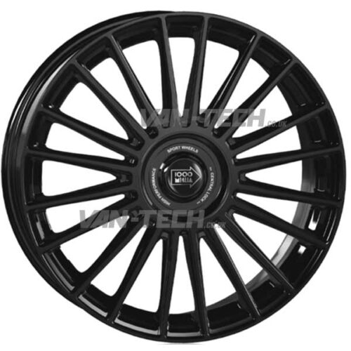 VW T5 T5.1 T6 1000 Miglia 20" Alloy Wheels Gloss Black