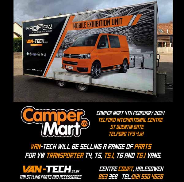 Camper Mart 2024 Van-Tech Special Offers Telford International Centre