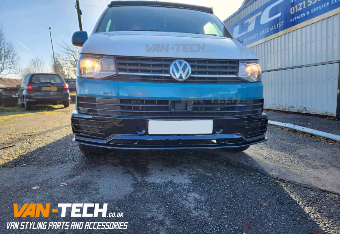 VW Transporter T6 Parts Sportline Lower Bumper Splitter and Barn Door Spoiler