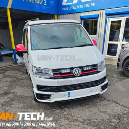 VW Transporter T6 Sportline Bumper and Gloss Black Middle Inserts