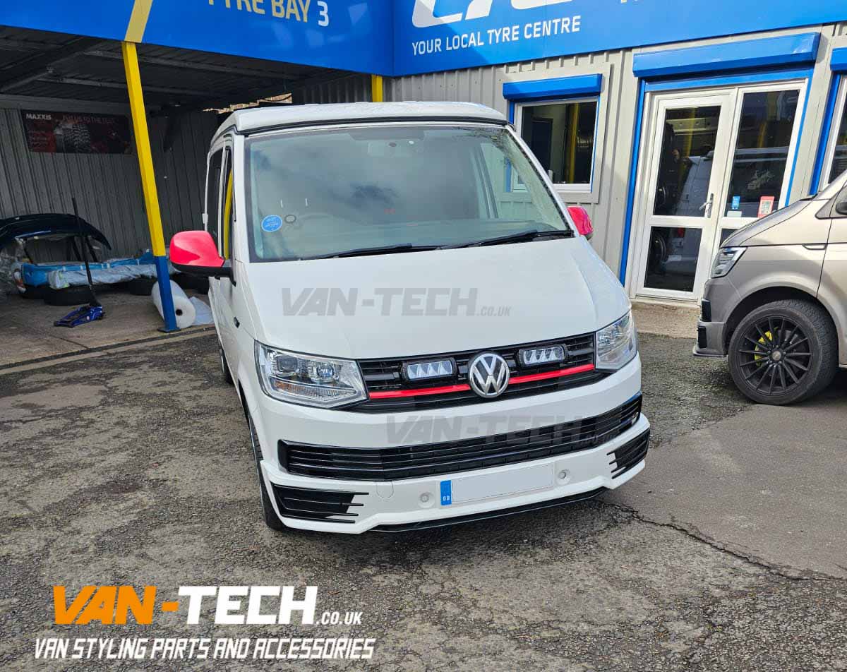 VW Transporter T6 Sportline Bumper and Gloss Black Middle Inserts