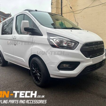 Wolfrace Wolfsburg 18" Gloss Black Alloy Wheels and a set of Continental Eco Contact 6 Tyres 235 55 18 108T XL for Ford Transit