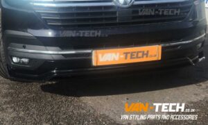 VW Transporter T6.1 Parts and Accessories - Black Aluminium Roof Rails, Black Side Bars and Front Lower Spoiler/ Splitter