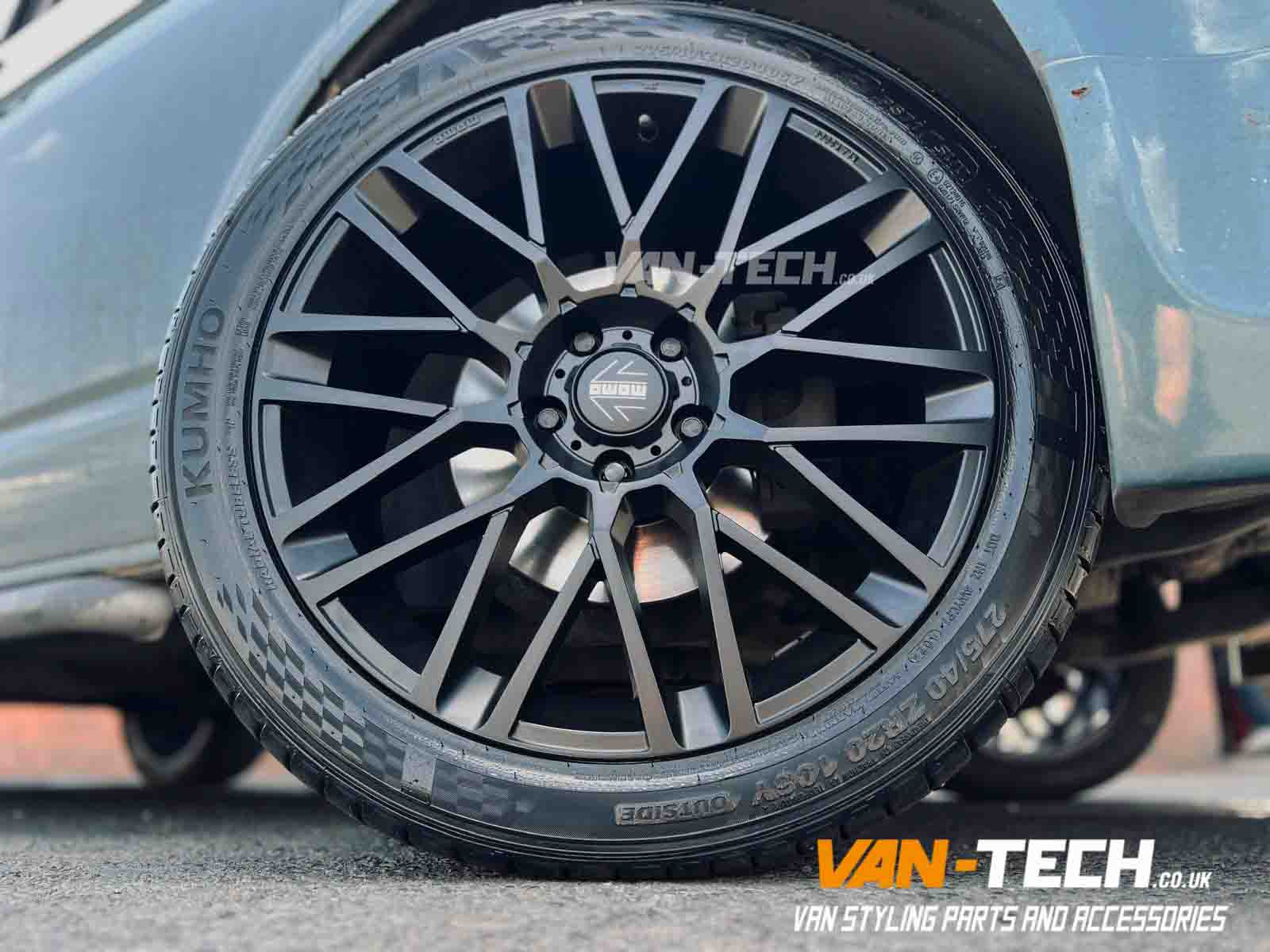 Momo Revenge Matte Black Alloy Wheels 20″ and Tyres for VW Transporter T5.1